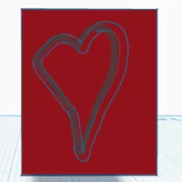 Hình tim trong khung chữ nhật tuỳ chỉnh (Custom Heart Rectangle 4 mum)