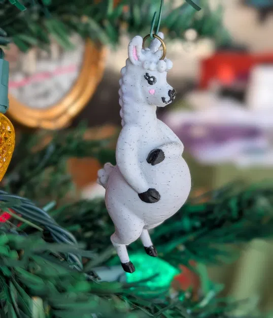 Ornament Llama Bầu – Pregnant Llama Ornament - Image 1