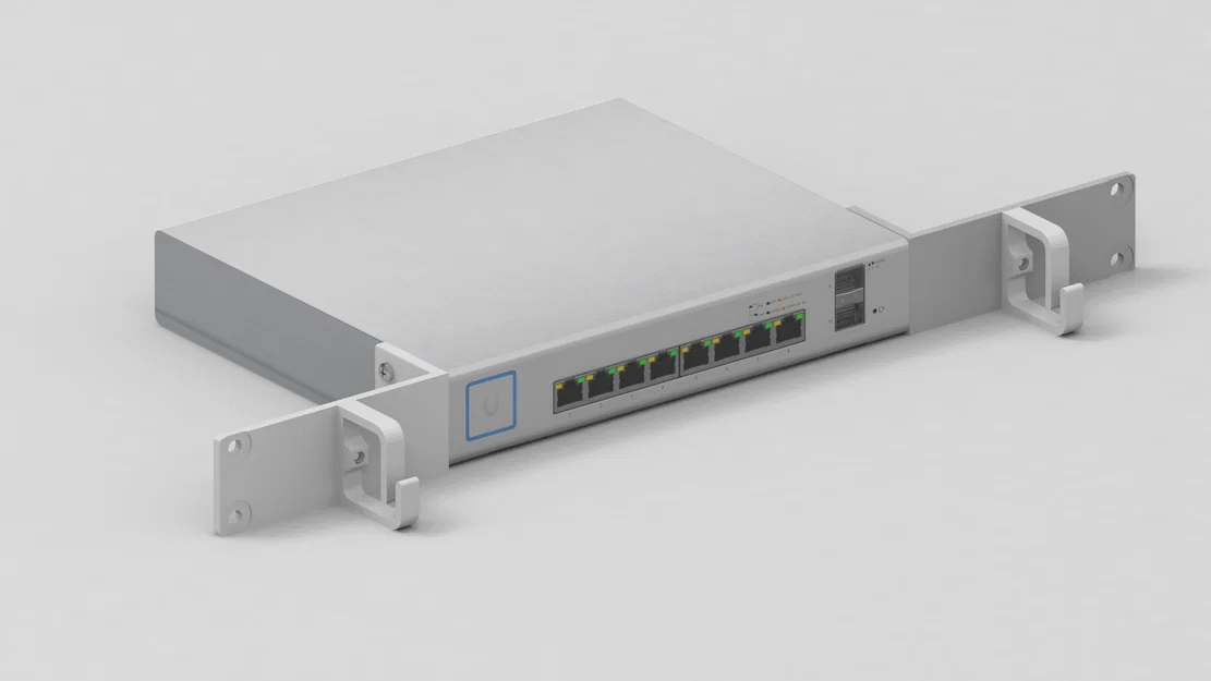 Bracket gắn rack 19" cho Ubiquiti Switch PoE 8 cổng - Image 1