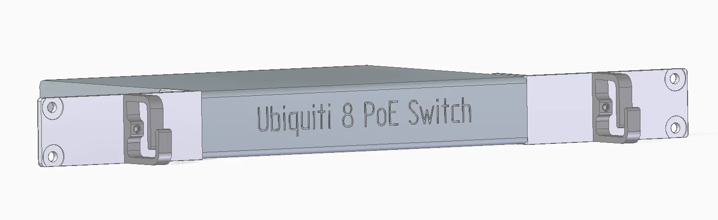 Bracket gắn rack 19" cho Ubiquiti Switch PoE 8 cổng - Image 2