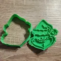 Khuôn cắt bánh quy Grinch (Grinch cookie cutter) kèm stamp - Thumbnail 1