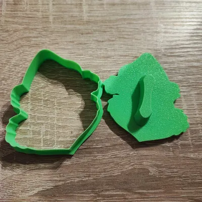 Khuôn cắt bánh quy Grinch (Grinch cookie cutter) kèm stamp