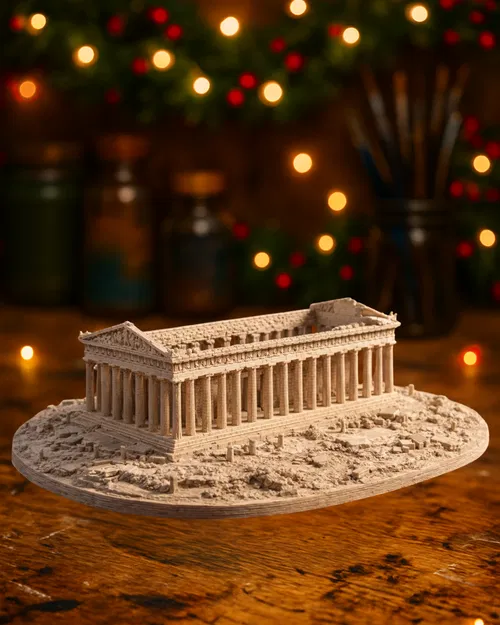 Tàn Tích Đền Hy Lạp Cổ – Miniature Kiến Trúc Cổ Điển - Image 1