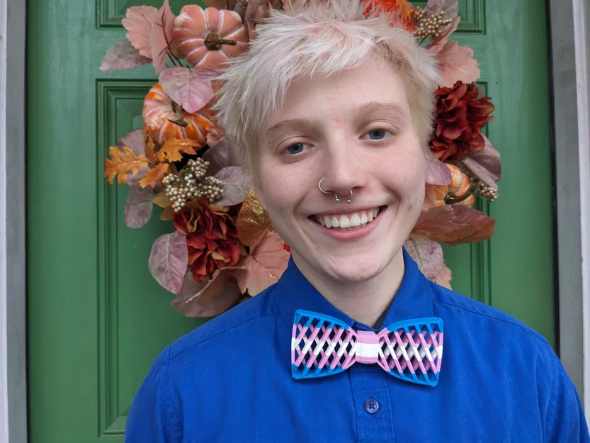 Nơ Cà Vạt In 3D Họa Tiết Lưới - Image 4