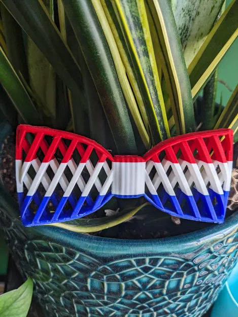 Nơ Cà Vạt In 3D Họa Tiết Lưới - Image 6