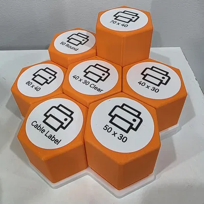 Hộp Lục Giác Có Nắp và Đế Đựng Nhãn Niimbot