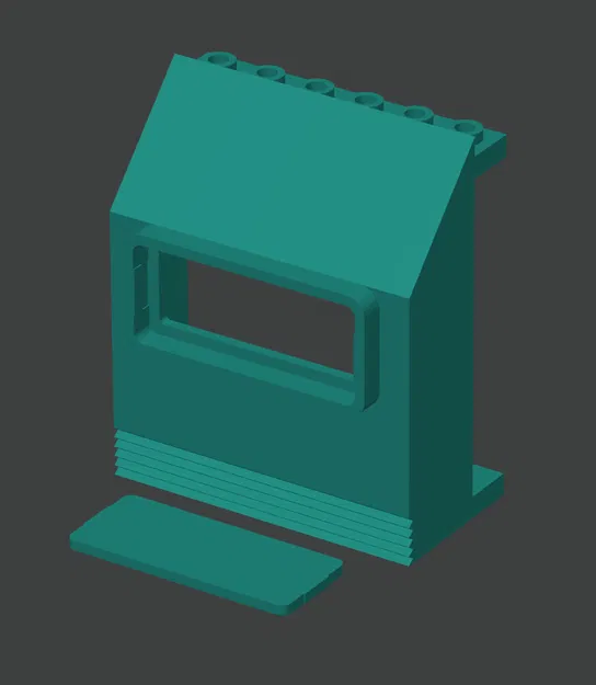 Mô hình Lego tương thích 30288 - Tấm nghiêng 3 x 6 x 6 có cửa sổ - Image 1