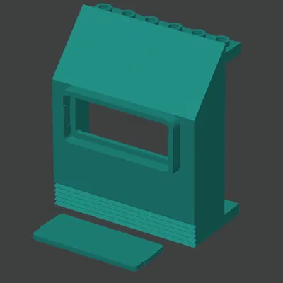 Mô hình Lego tương thích 30288 - Tấm nghiêng 3 x 6 x 6 có cửa sổ