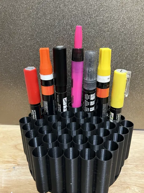 Giá đỡ bút vẽ hình tổ ong xoay Lazy Susan - 61 - Image 1