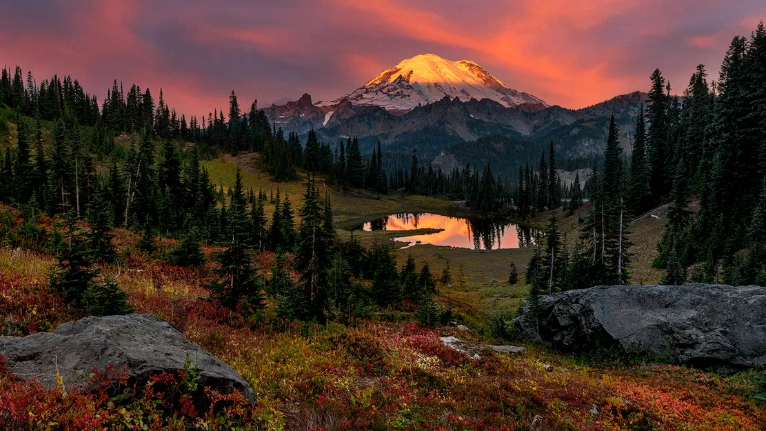 Mô hình ảnh Mt Rainier/hồ Tipso Lithophane - Image 1