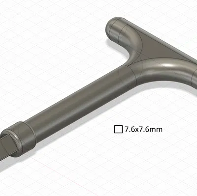 Chìa Khóa Cửa Lỗ Mái/Hành Lang Vuông T-Handle 7.6x7.6mm