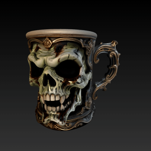 Ly Zombie Skull Mug - Thumbnail 3