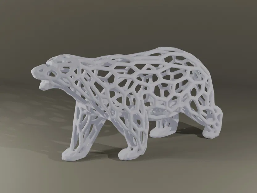 Gấu Bắc Cực Voronoi (Polar Bear Voronoi) - Image 1