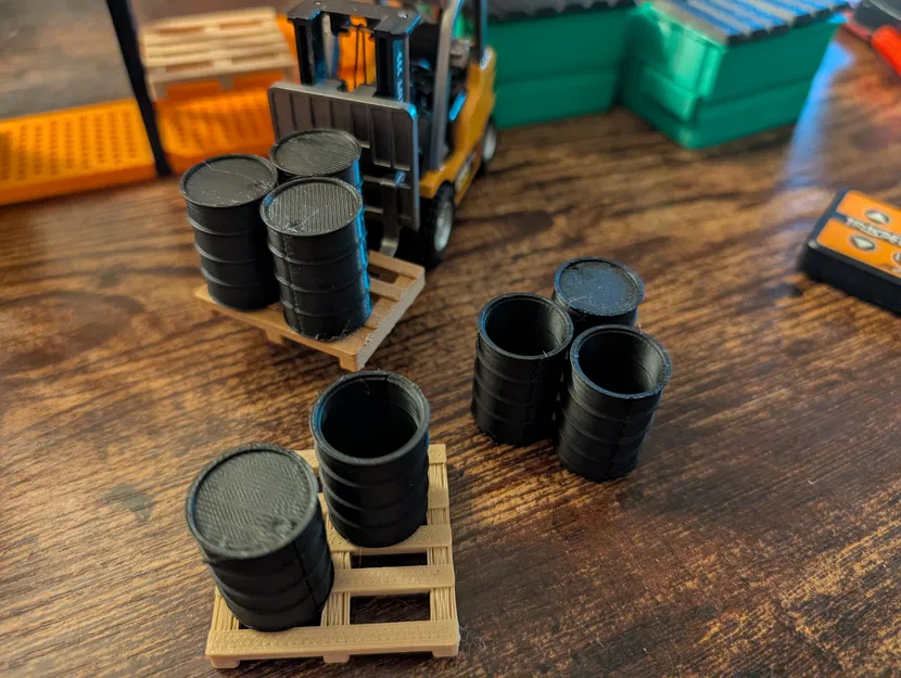 Thùng phuy 55-gallon tỉ lệ 1:32 – Bản nắp kín & bản mở - Image 2