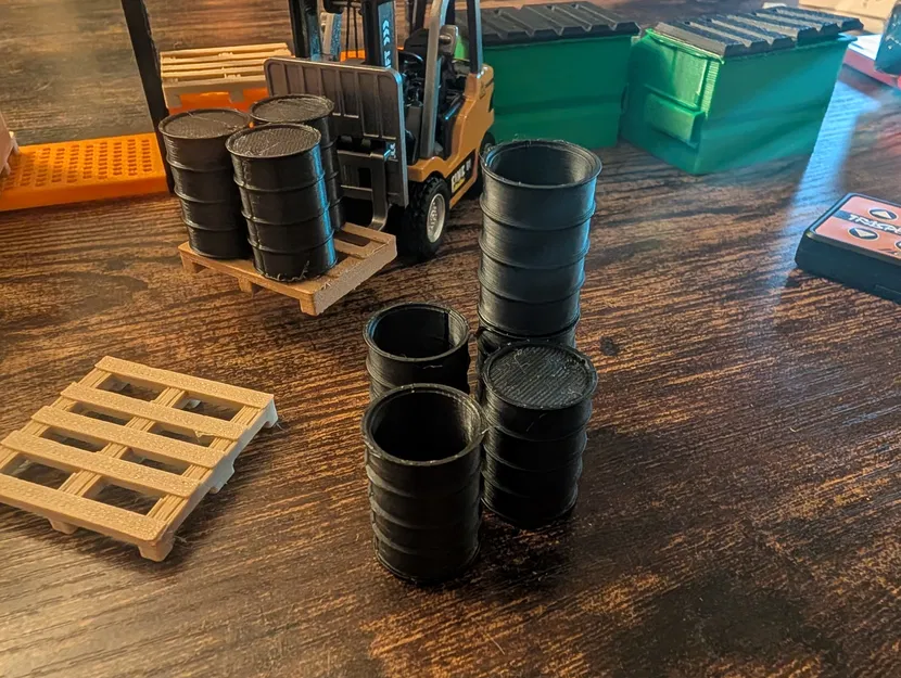 Thùng phuy 55-gallon tỉ lệ 1:32 – Bản nắp kín & bản mở - Image 4