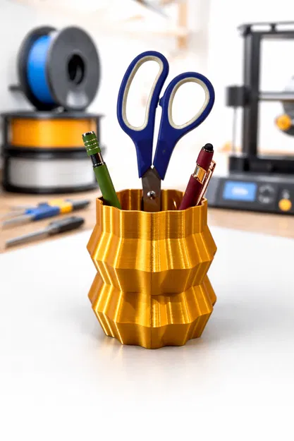 Ống Cắm Bút Gợn Sóng (Wavy Pen Holder) - Image 2