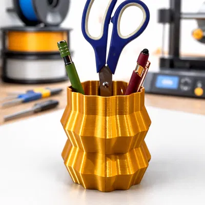 Ống Cắm Bút Gợn Sóng (Wavy Pen Holder)