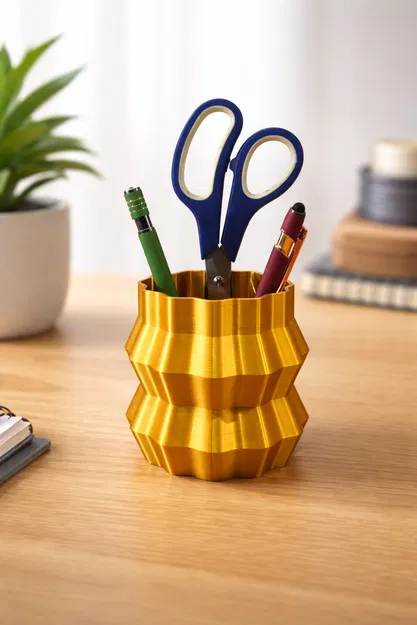 Ống Cắm Bút Gợn Sóng (Wavy Pen Holder) - Image 3
