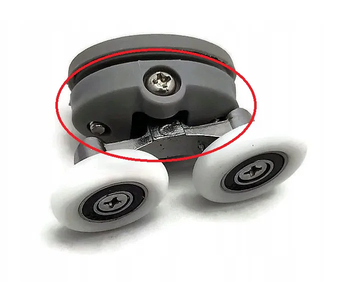 Giá đỡ bánh xe con lăn trên cửa phòng tắm (Shower Door Top Roller Wheel Bracket) - Image 1