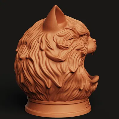 Khay Đựng Dụng Cụ Mèo Cáu (Angry Cat) | Organizer Bàn Làm Việc | Tượng Mèo Hài