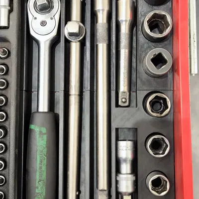 Organizer đựng bộ tuýp (socket) cho xe đẩy dụng cụ