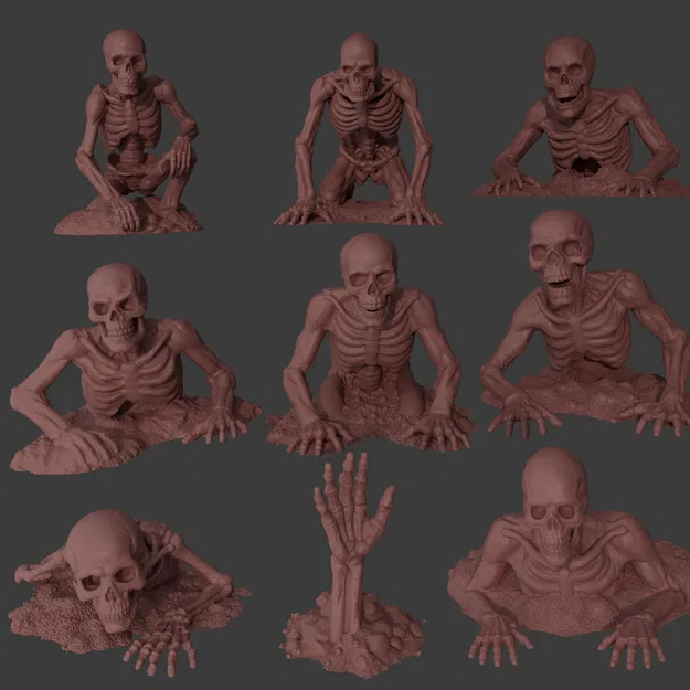 Bộ Risen Skeleton – 9 dáng pose! - Image 5