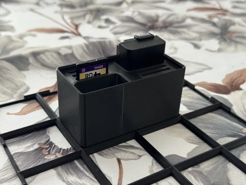 GridNikFinity: Khay 2 pin Nikon EN-EL25 + 6 thẻ SD (Gridfinity 2x1) - Image 2