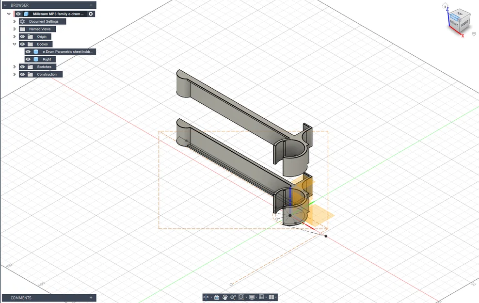 Giá đỡ bản nhạc snap-it parametric cho e-drum - Image 2