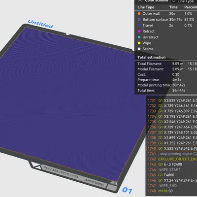 Bề mặt phẳng - first layer Anycubic Kobra S1 / S1 Combo