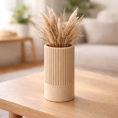 Bình hoa gân dọc hiện đại - Bellis