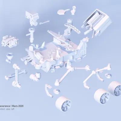 Mars Rover: Perseverance (Articulated) – Mô hình rover Perseverance khớp cử động