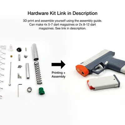 Zc Aus - Pistol Nerf Foam Dart Siêu Gọn Mạnh - Tối đa 170FPS