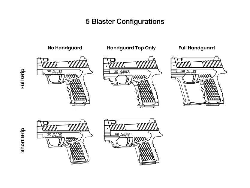 Zc Aus - Pistol Nerf Foam Dart Siêu Gọn Mạnh - Tối đa 170FPS - Image 3
