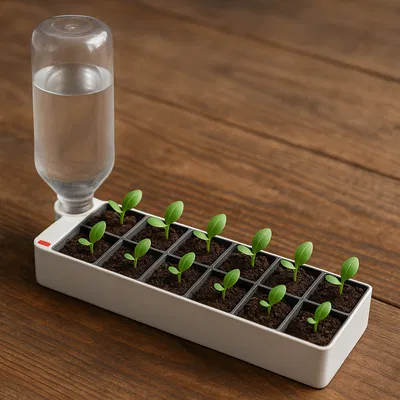 Chậu Ươm Cây Tự Tưới Liên Tục (Kín Chai Nước PET) - Trạm Nảy Mầm