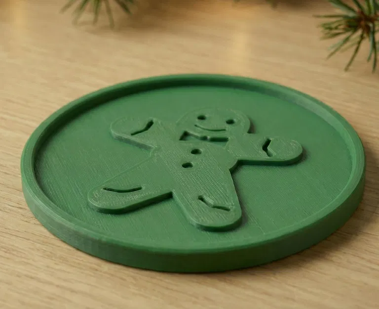 Lót Ly Người Bánh Gừng (Gingerbread Man) - Decor Lễ Hội - Image 2