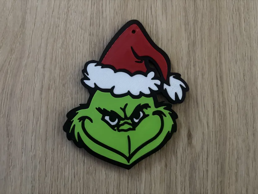 Mẫu Grinch 2D Treo Được - Snap-Fit (Nhiều Phần) - Image 1