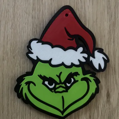 Mẫu Grinch 2D Treo Được - Snap-Fit (Nhiều Phần)