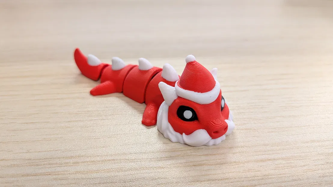 Santa Dragon - Figure móc khóa khớp nối (Articulated) - Image 1