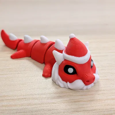 Santa Dragon - Figure móc khóa khớp nối (Articulated)