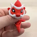 Santa Dragon - Figure móc khóa khớp nối (Articulated) - Thumbnail 4