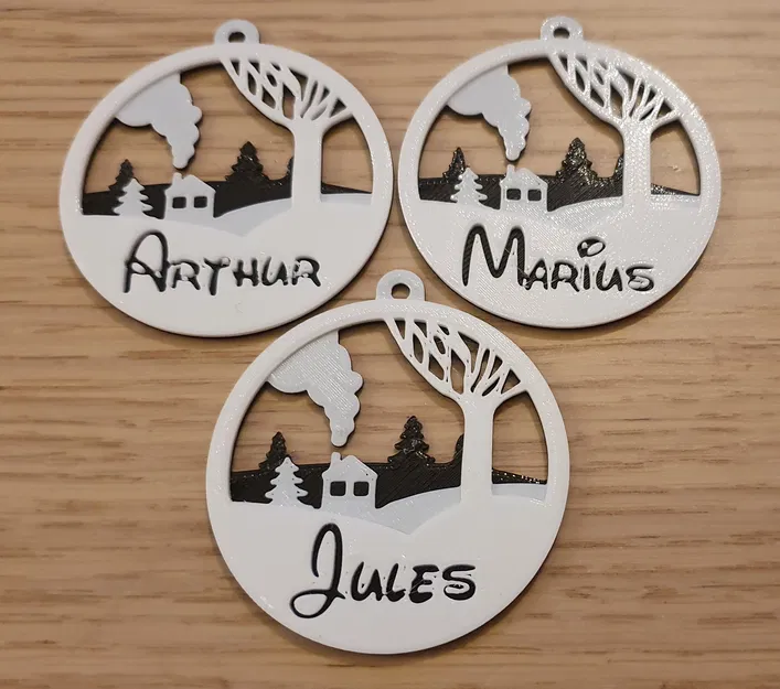 Trang trí tên Noel xếp lớp (Layered Xmas Name Decoration) - Image 1