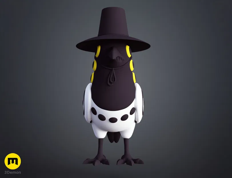 KPop Demon Hunters – Sussie chim ác là (Magpie Bird) | Mẫu 3D in được - Image 9