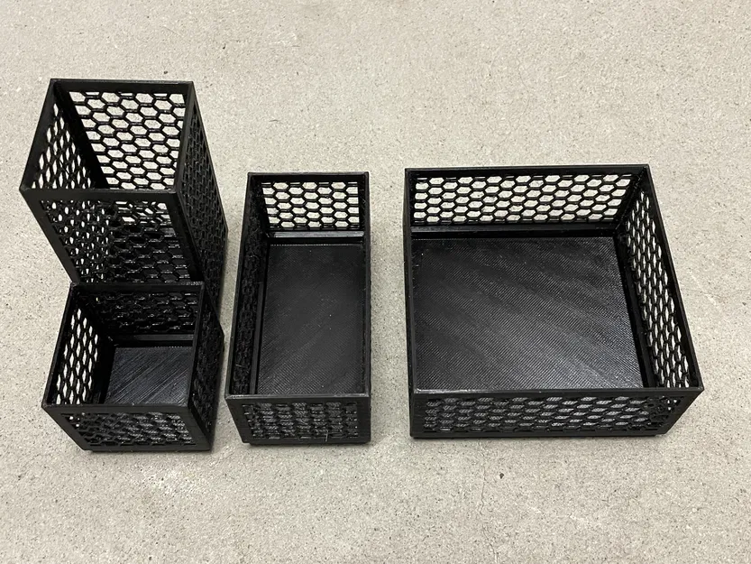 Hộp Xếp Chồng Đục Lỗ Lục Giác (Stackable Boxes with Hexaconal Perforation) - Image 1