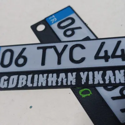 Bảng số xe Thổ Nhĩ Kỳ điều chỉnh được – customizable car license plate (TR)