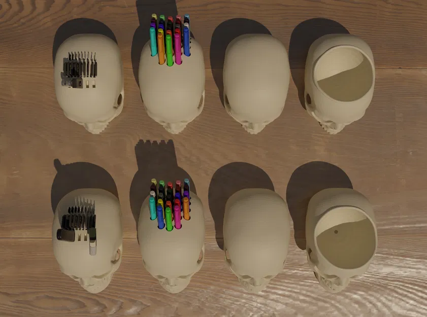 Skull Realistic 2: Chậu cây/Ống cắm bút/Lưu trữ media & hơn nữa - Image 2