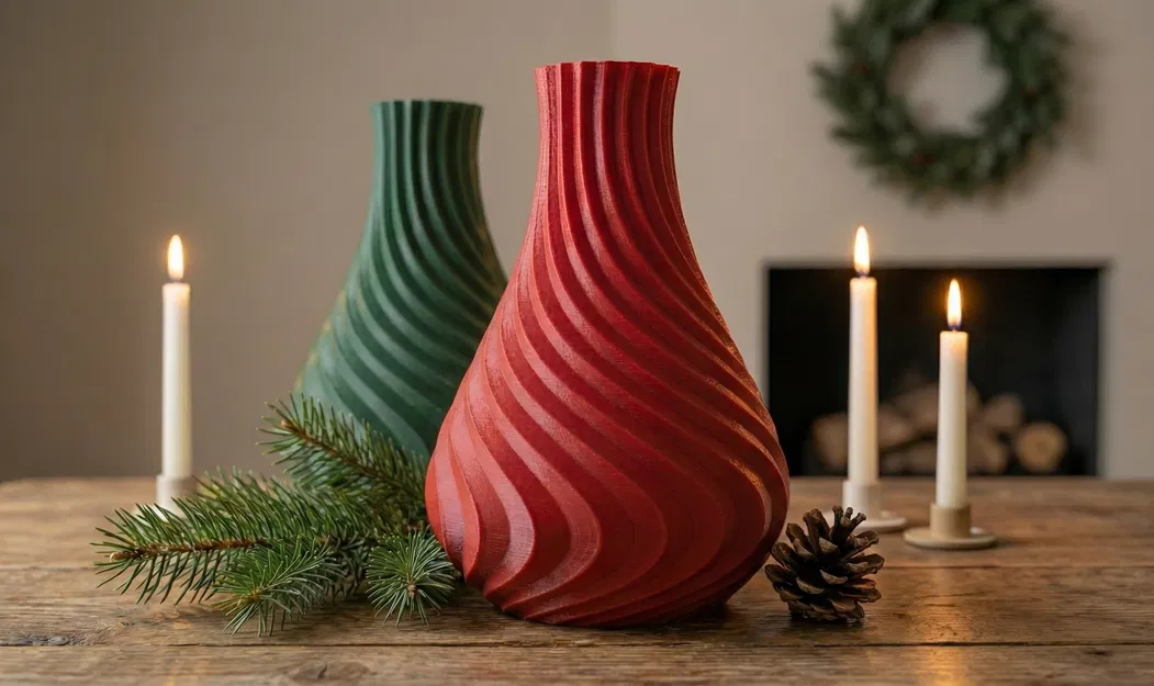 Bộ Sưu Tập Bình Hoa Xoắn Lễ Hội (Festive Twisted Vase Collection) - Image 1