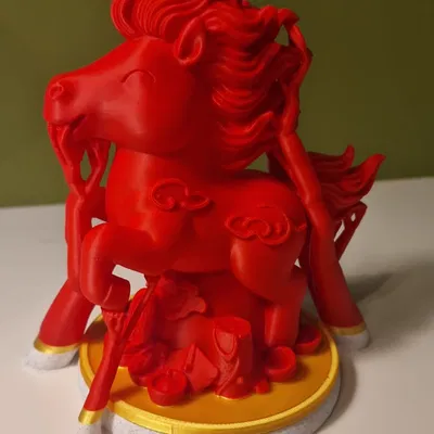 Tượng Ngựa Lửa Kawaii – Tết Nguyên Đán