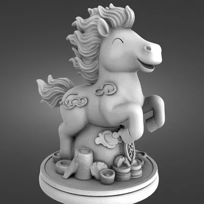 Tượng Ngựa Lửa Kawaii – Tết Nguyên Đán