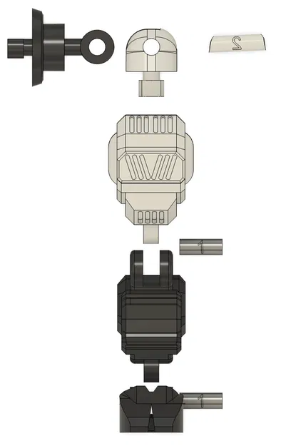 MECH_01 – Mô hình mech đồ chơi poseable với Mini Gun & kiếm - Image 3