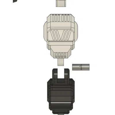 MECH_01 – Mô hình mech đồ chơi poseable với Mini Gun & kiếm